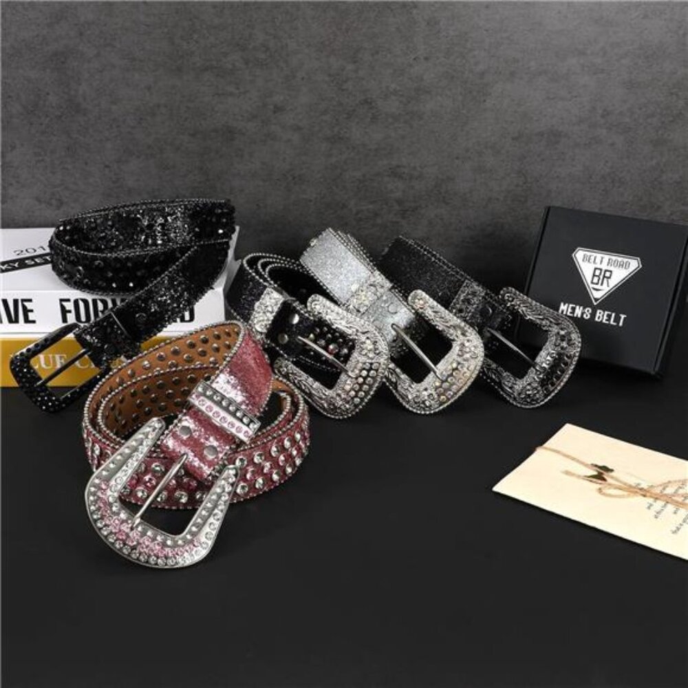 Rhinestone Belt Goth Bling Belts - Picture 5 of 6